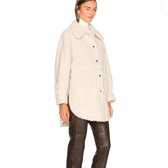 NEW Shona Joy Kathy Oversized Teddy Sherpa Coat Natural - Picture 3 of 9